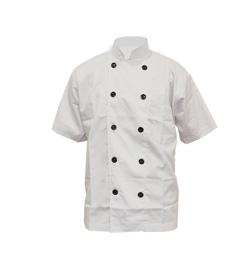 White Chef Uniform with Short Sleeve - XL