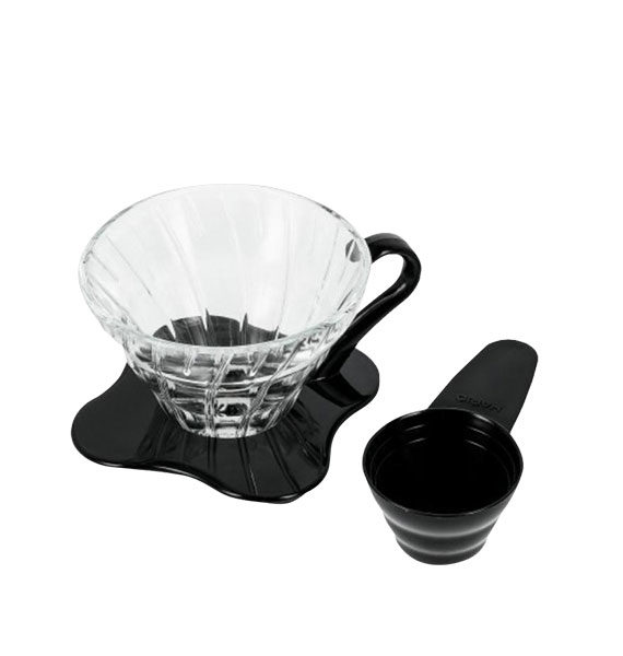 VDG-02B Glass Coffee Dripper V60 02 Black
